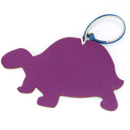 Hermes Bag Charm Petite Ash Turtle GM Vaux Epson Taurillon Clemence Blue Veil