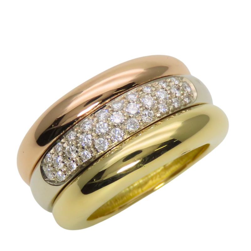 Cartier Ring Mobilis 52 18K Pink Gold 18K Yellow Gold 18K White Gold Approx