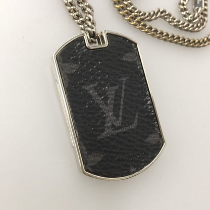 Louis Vuitton Necklace Plaque Monogram Eclipse Di1107