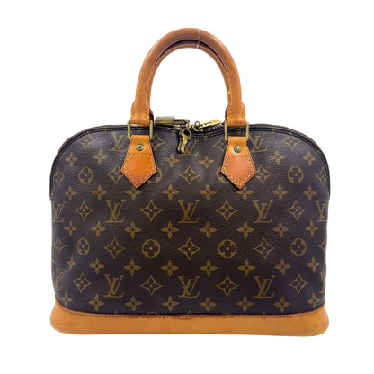 Louis Vuitton New Alma PM Monogram Leather Brown Light Handbag Gold