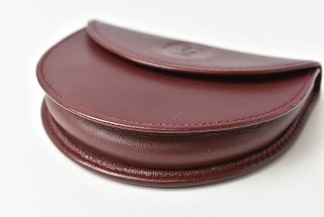 Cartier Coin Case Coin Purse Cartier Wallet Must Line Horseshoe Shape Bordeaux