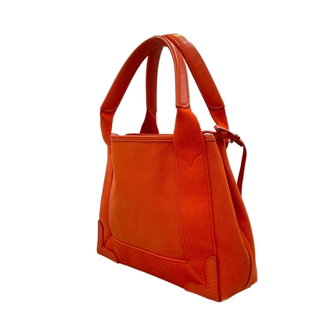 Balenciaga 2-Way Shoulder Bag Crossbody Cabas Orange Size Details — view 3