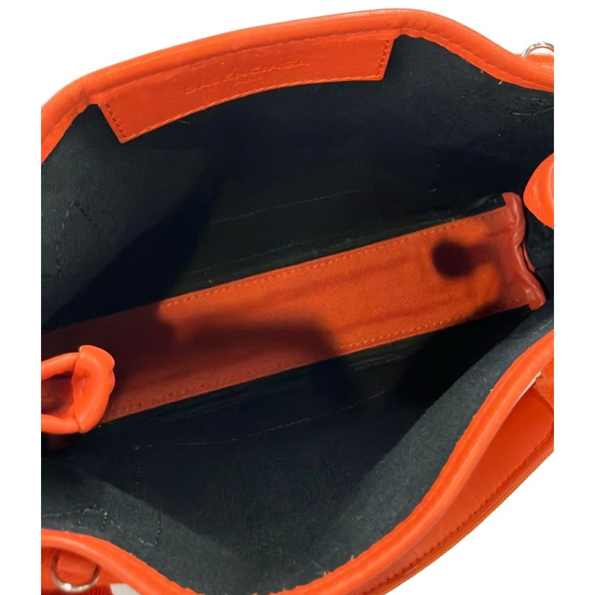 Balenciaga 2-Way Shoulder Bag Crossbody Cabas Orange Size Details — view 5