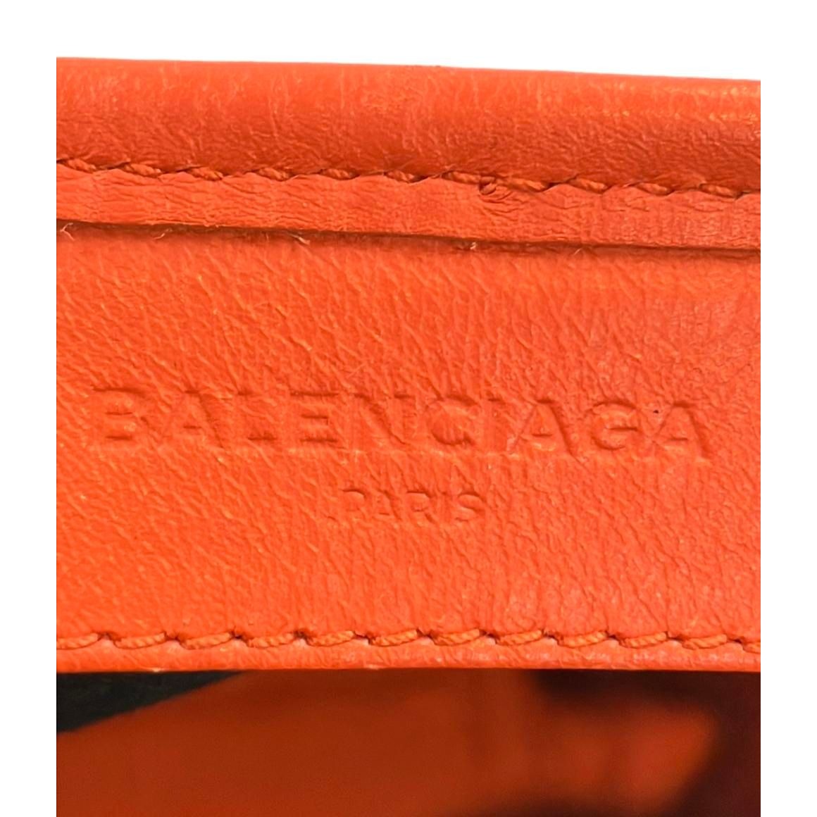 Balenciaga 2-Way Shoulder Bag Crossbody Cabas Orange Size Details — view 6