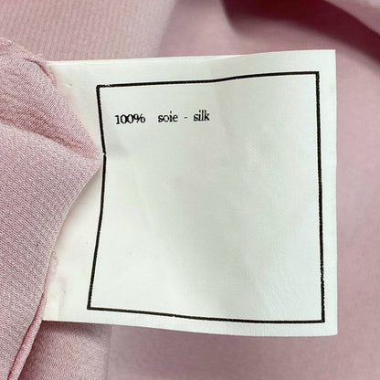 Chanel Vintage CC Logo Button Silk Shirt Blouse M L Top — view 8