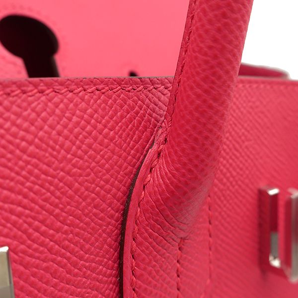 Hermes Handbag Birkin 30 Vaux Epson Rose Extreme Silver Hardware Y Engraved [box