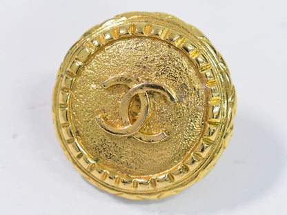 Authentic Chanel Coco Mark Earrings GP Gold Plated Coco Mark Accessories