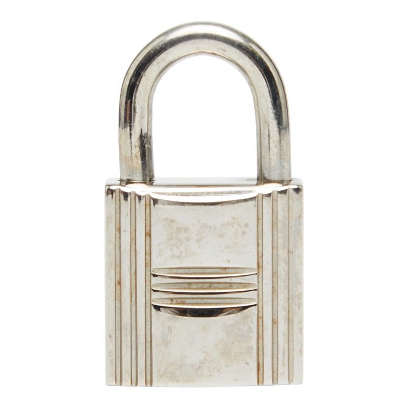 Hermes Cadenas Padlock Key Set Silver Metal Ladies Hermes