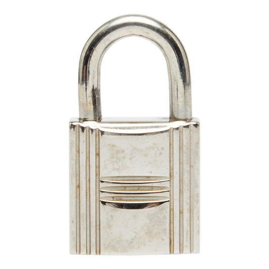 Hermes Cadenas Padlock Key Set Silver Metal Ladies Hermes