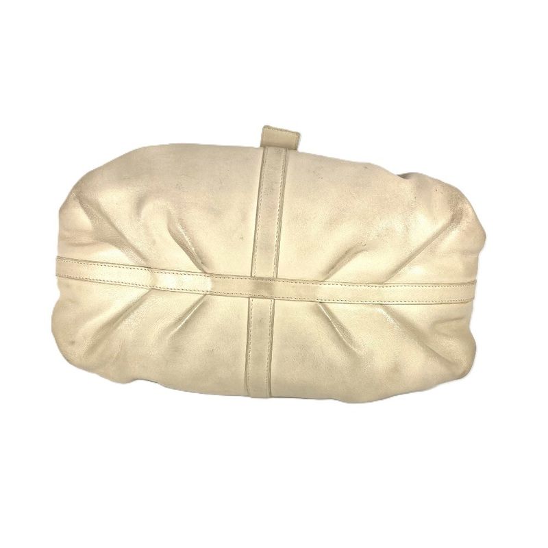 Bvlgari Bulgari Handbag Chandra Logo Leather Beige