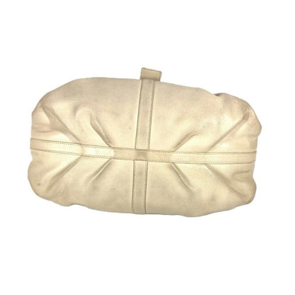 Bvlgari Bulgari Handbag Chandra Logo Leather Beige