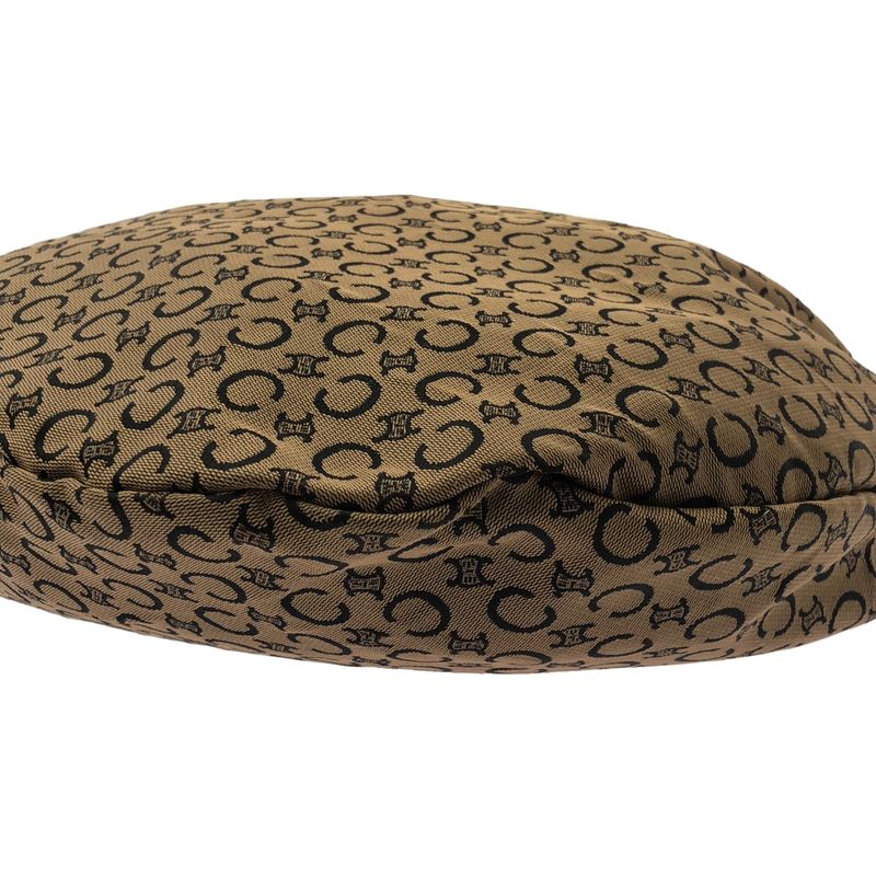 Celine - Macadam Pattern Circle Handle Canvas Handbag - Brown - Women