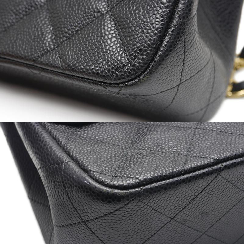 Chanel Matelasse 30 Chain Shoulder Bag In Black Caviar Skin