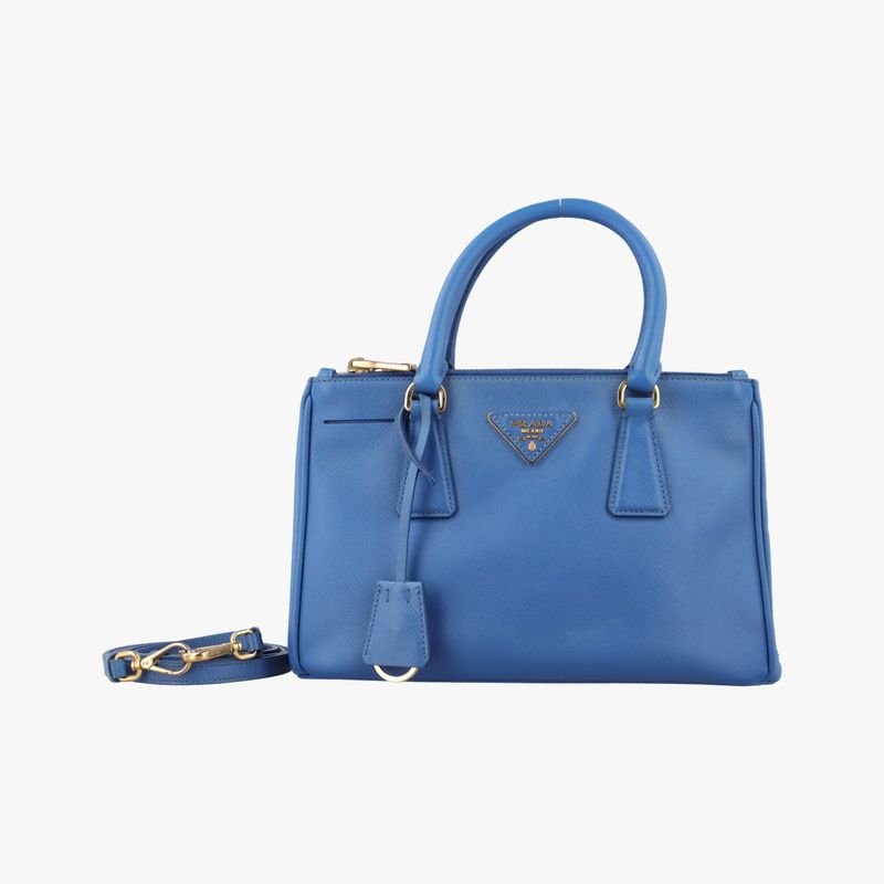 Prada Galleria Blue Saffiano Leather Bn1801208 180