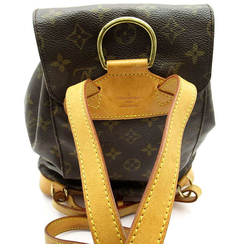 Louis Vuitton Montsouris mm M51136 Monogram Women's Backpack Daypack Brown