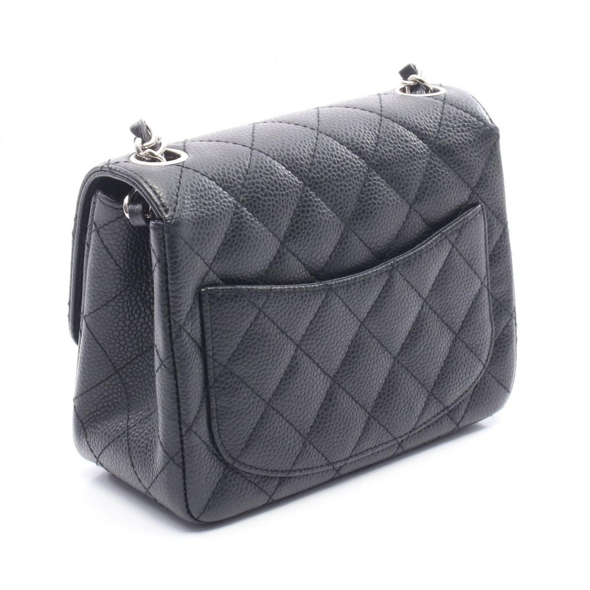 Chanel Shoulder Bag Mini Quilted Black Leather — view 2