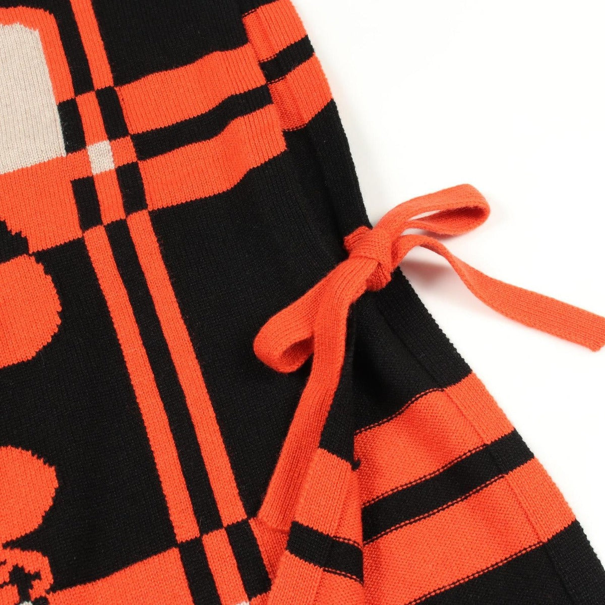 Hermes Poncho Brides de Gala Tartan Cashmere Jacket Beige Black Red — view 5