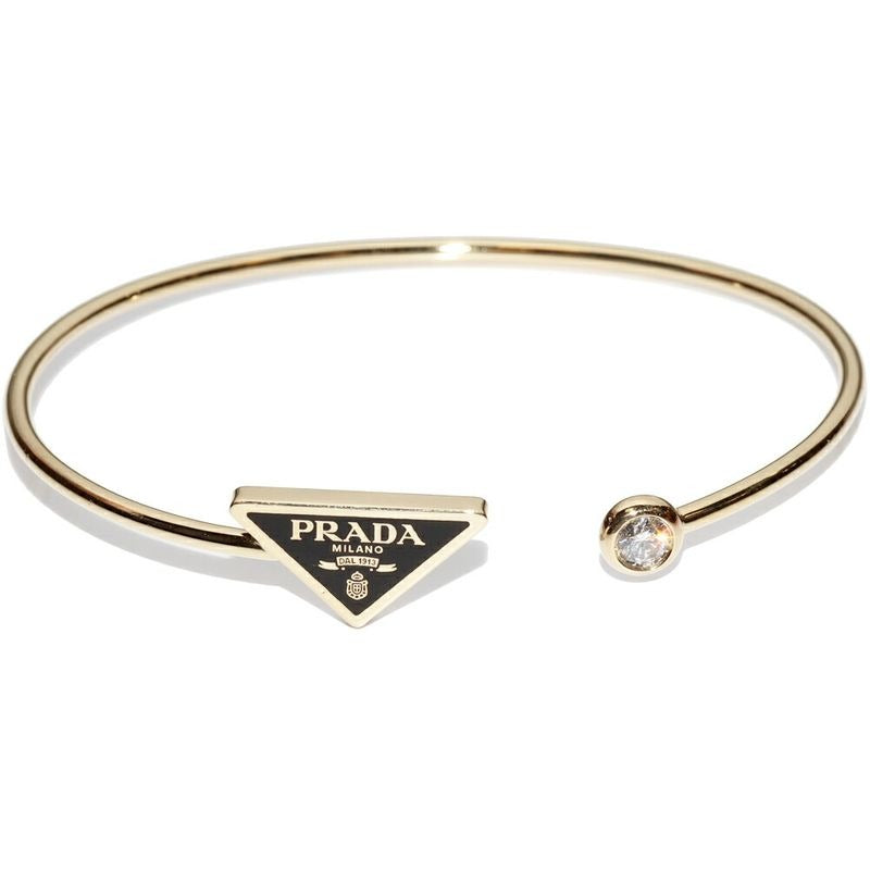 Prada Bracelet Bangle 18K Yellow Gold Diamonds 022 CT Eternal