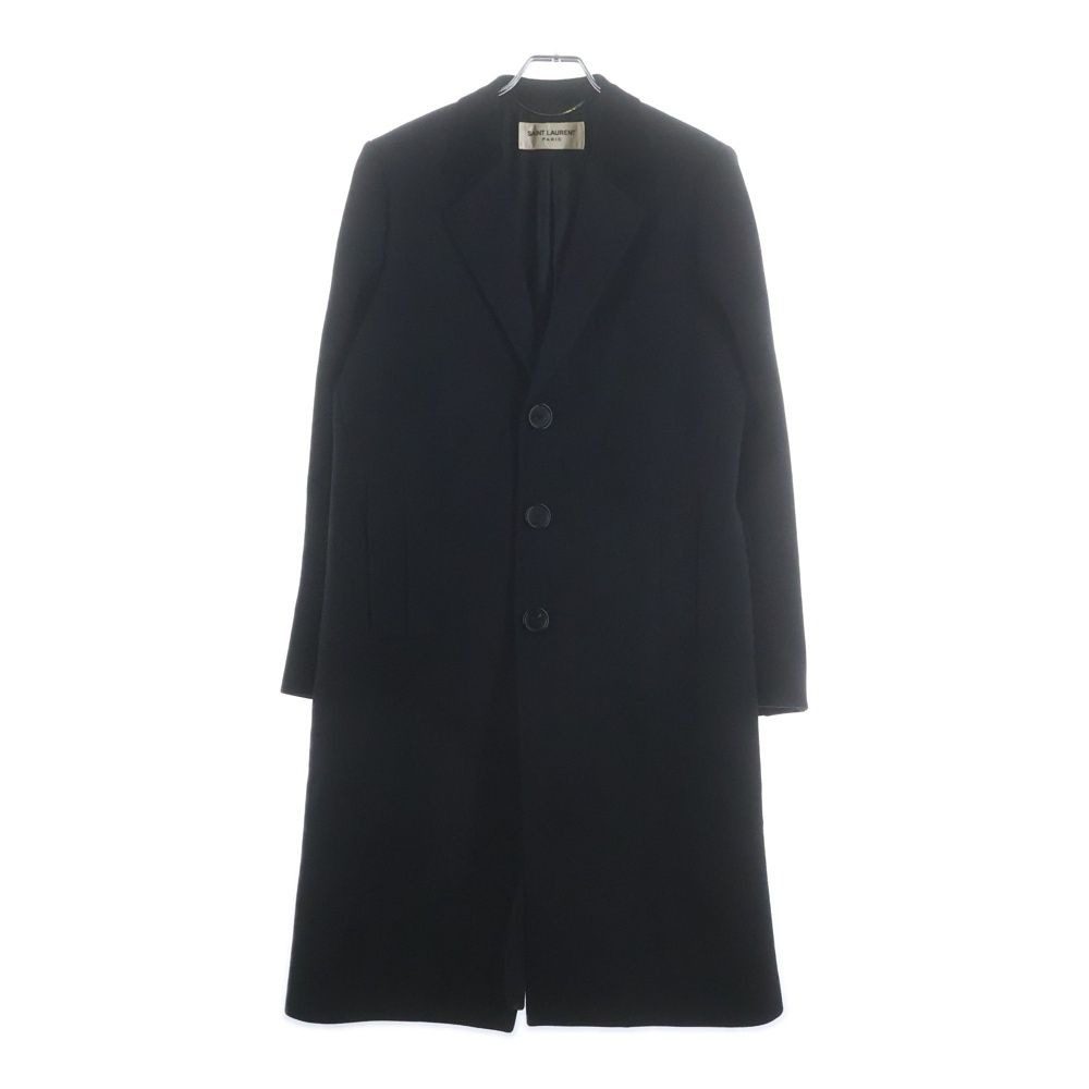 Saint Laurent Paris Velvet Contrast Lapeltier Star Coat Navy