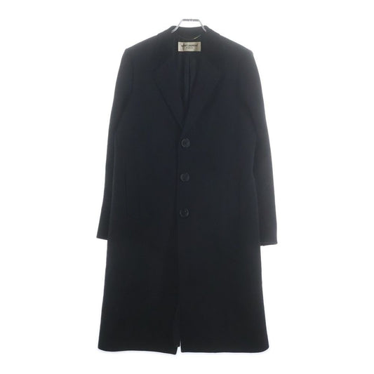 Saint Laurent Paris Velvet Contrast Lapeltier Star Coat Navy