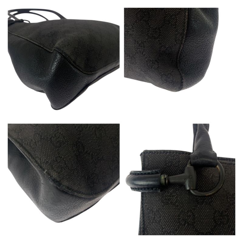 Gucci Black Hardware GG Canvas 101971 Tote Bag Shoulder Bag Women 505312