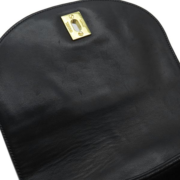 Chanel Backpack Daypack Matelasse Chain Backpack Sac Lambskin Black Gold