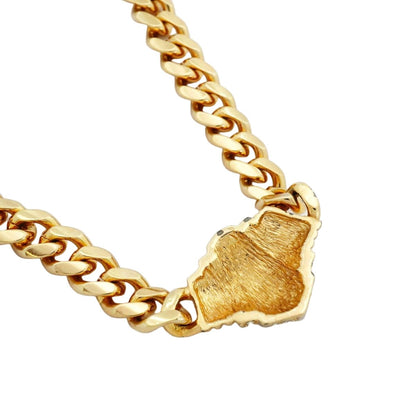 Dior Necklace Gold Plated Rhinestone — view 2