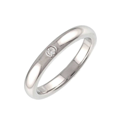 Tiffany & Co Stacking Band Ring Diamond Pt Platinum