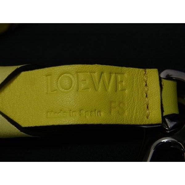 Loewe Braided Leather Bag Shoulder Strap Yellow — view 4