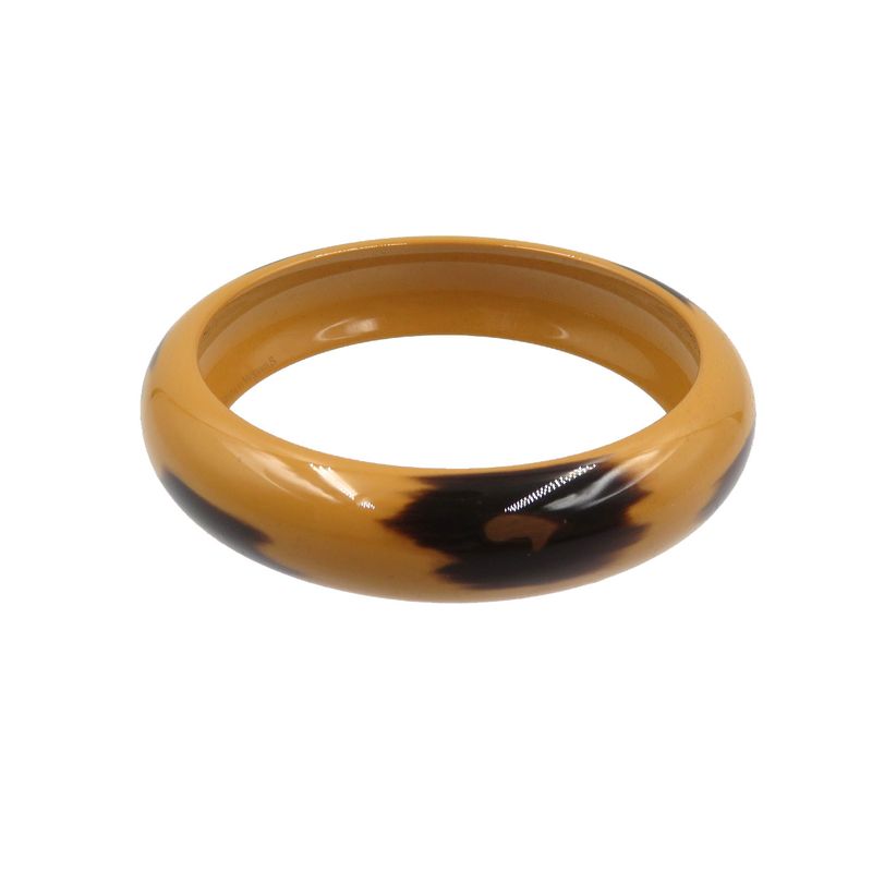 Hermes Lacquerwood Lacquer Brown Bangle 0134 Hermes