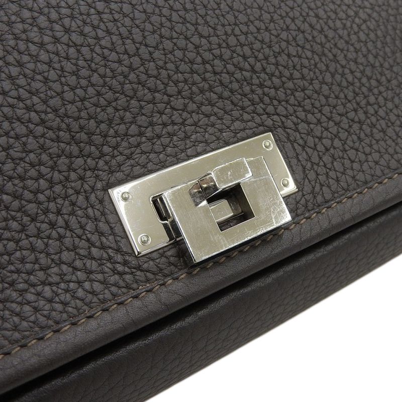 Hermes Victoria Messenger Crossbody 2way Shoulder Bag Men's Dark Brown