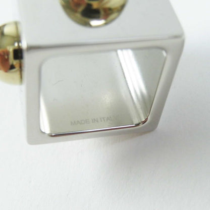 Hermes Metal GP Cube Scarf Ring Gold Silver With Box And Storage Bag Made In