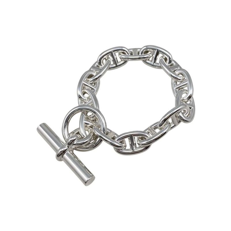Hermes Bracelet Chaine D'ancre MM Ag925 14 Frames Silver Hermes