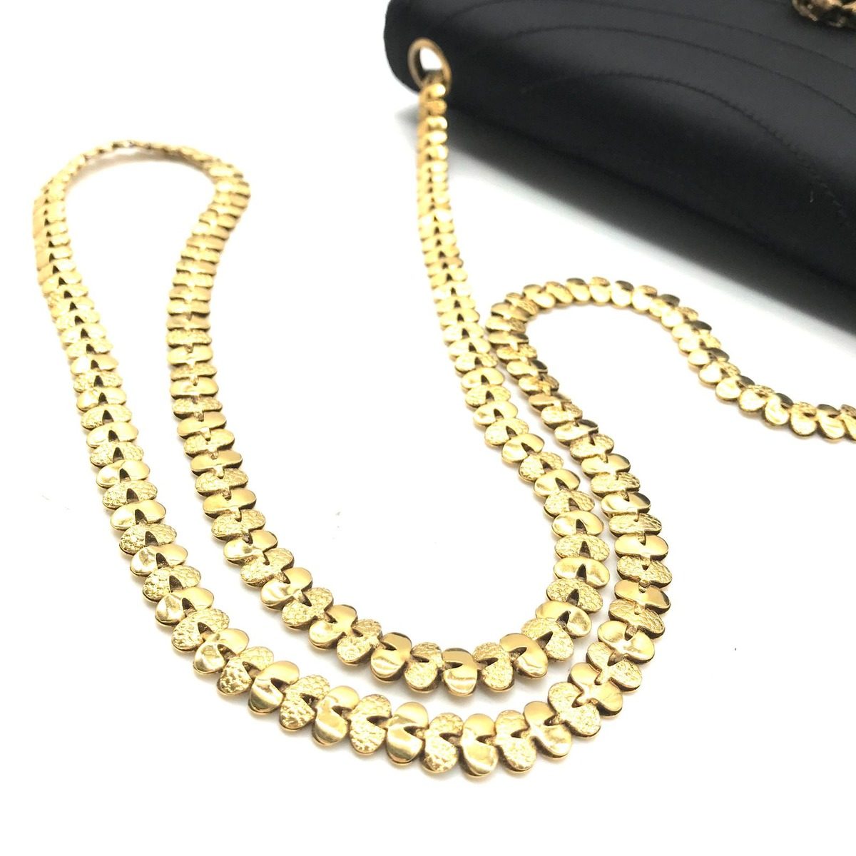 Chanel Gripois Satin Chain Shoulder Bag Black — view 6