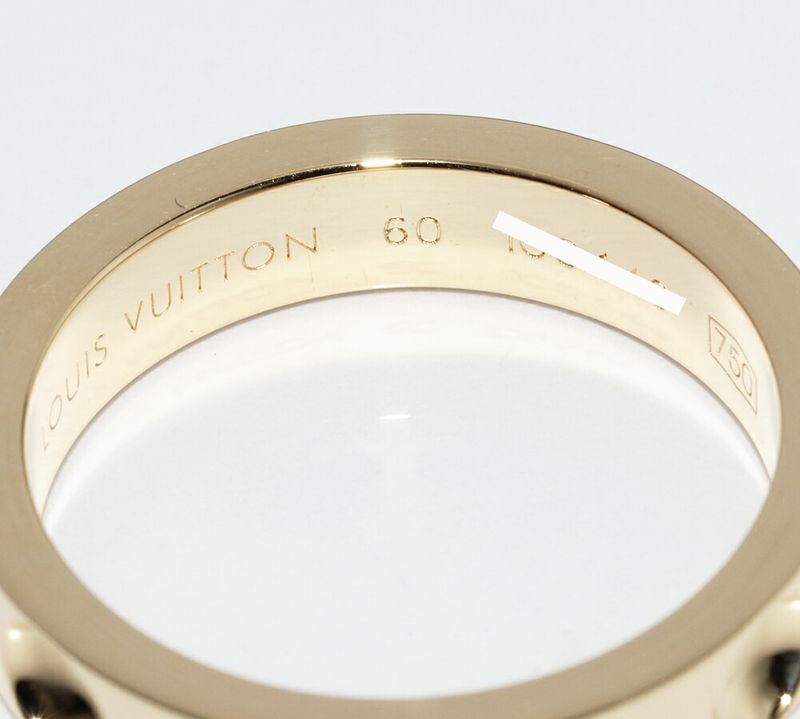 Louis Vuitton 18K Yellow Gold Petite Berg Empreinte Ring Q9126a