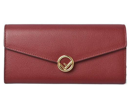 Fendi Wallet Fendi Long Wallet F IS Fendi 8m0251 A18B F14mk Leather Burgundy