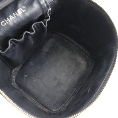Chanel Vanity Coco Mark Handbag Caviar Skin Black Ladies Handbag