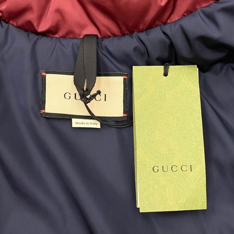 Gucci Down Jacket GG Parachute Nylon Padded Jacket 663279 42 Size Beige