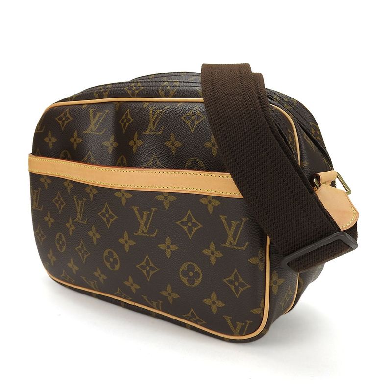 Louis Vuitton Shoulder Bag Reporter PM M45254 Monogram Canvas Brown Gold