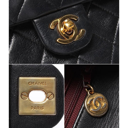 Chanel Chain Shoulder Bag Gold Single Flap Lambskin — view 7