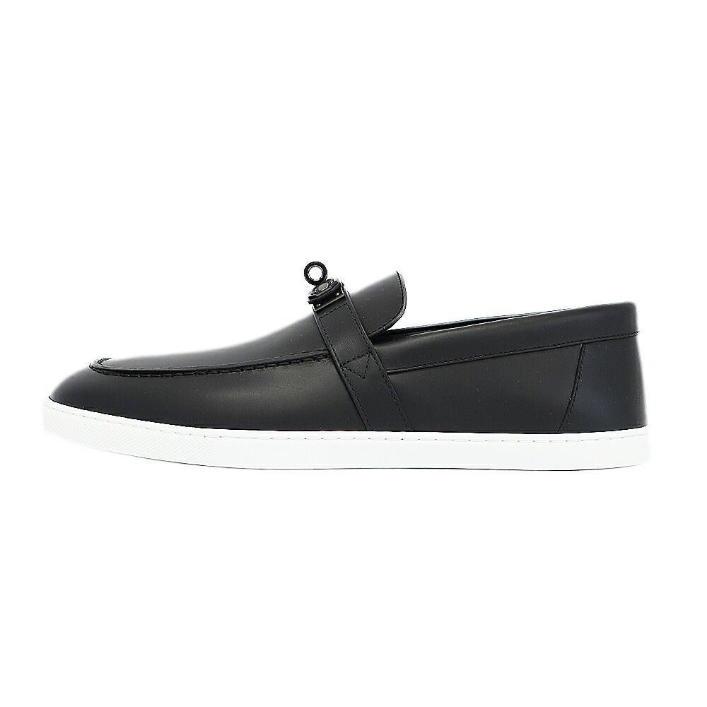 Hermes Moccasins Mind Loafers Kelly Black Calf 42