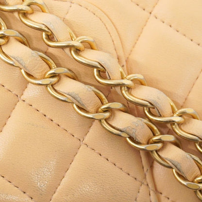 Chanel Shoulder Bag Mini Matelasse Lambskin Beige Chien Pan Gold Hardware Women