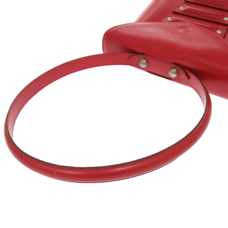 Hermes East Box Calf Rouge Vif Silver Hardware 00X Engraved Vintage One