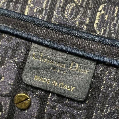 Dior/christian Dior Handbag Saddle Bag Navy Ivory And Gray