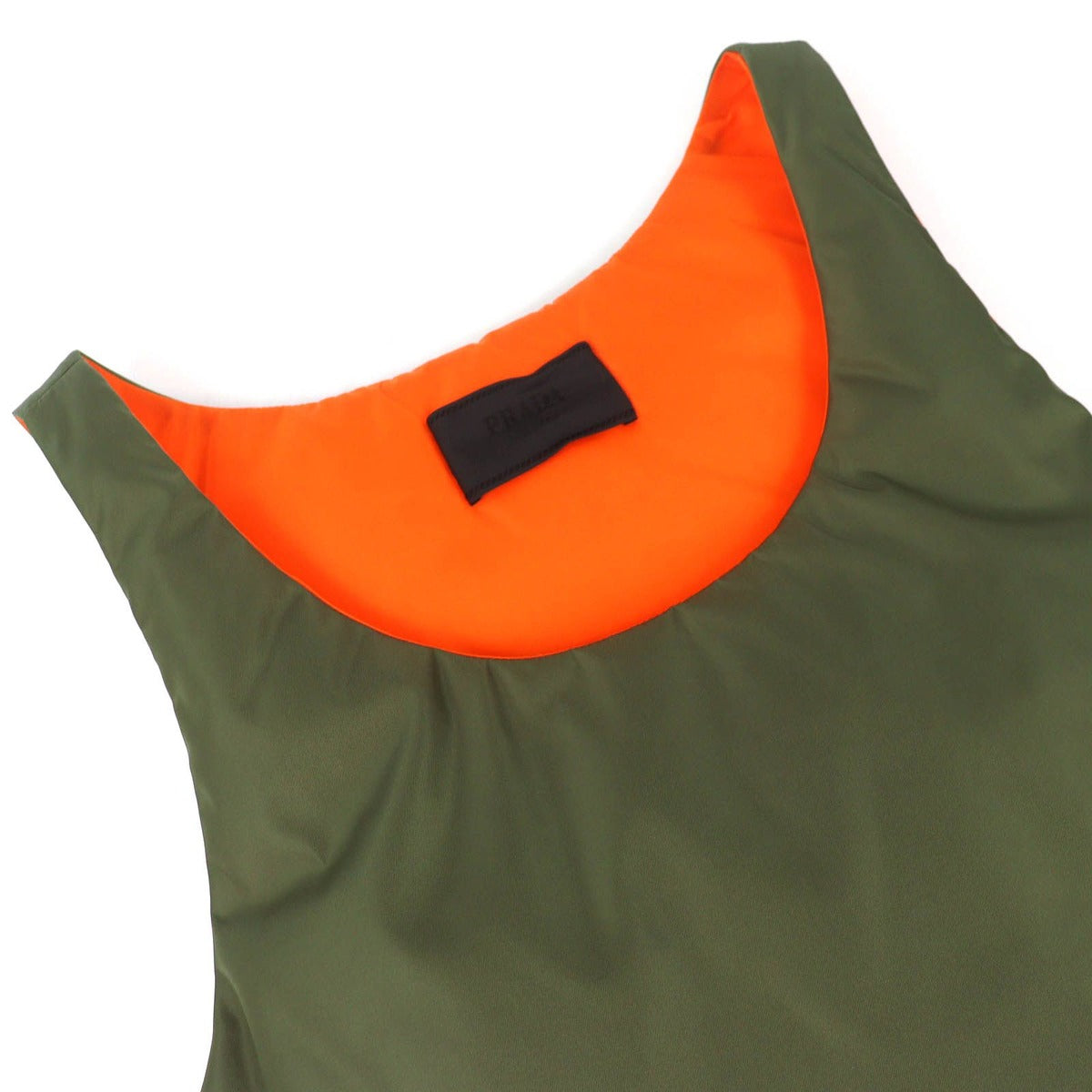 Prada Triangle Logo Padded Nylon Vest Re-Nylon Pullover Down — view 3