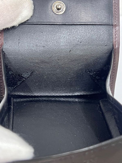 YVES Saint Laurent Coin Case Coin Purse Leather Brown 08bs304