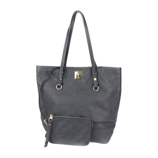 Louis Vuitton Citadines PM Tote Bag Leather Black Gold Hardware Monogram