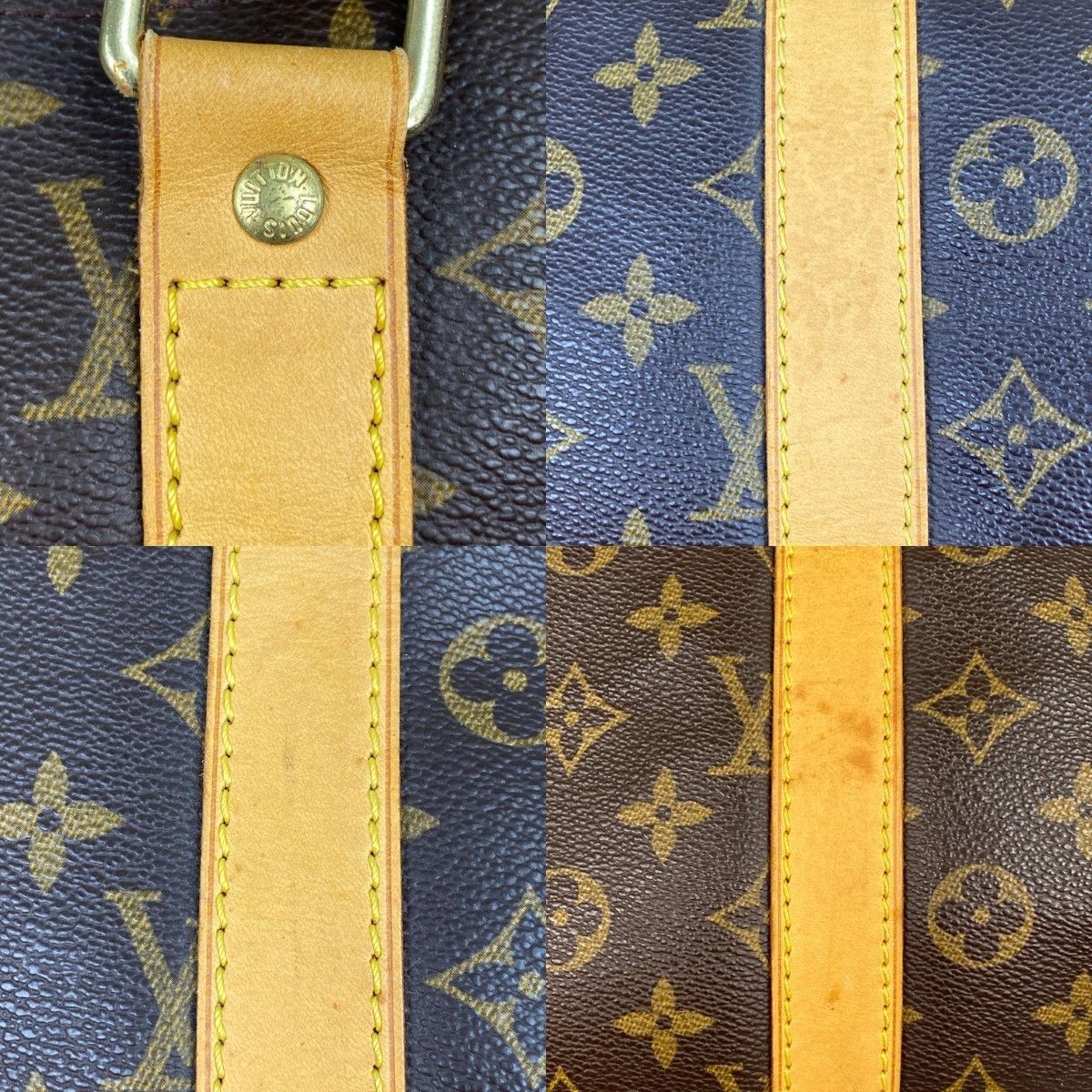 Louis Vuitton Monogram Keepall Bandouliere 55 Boston Bag