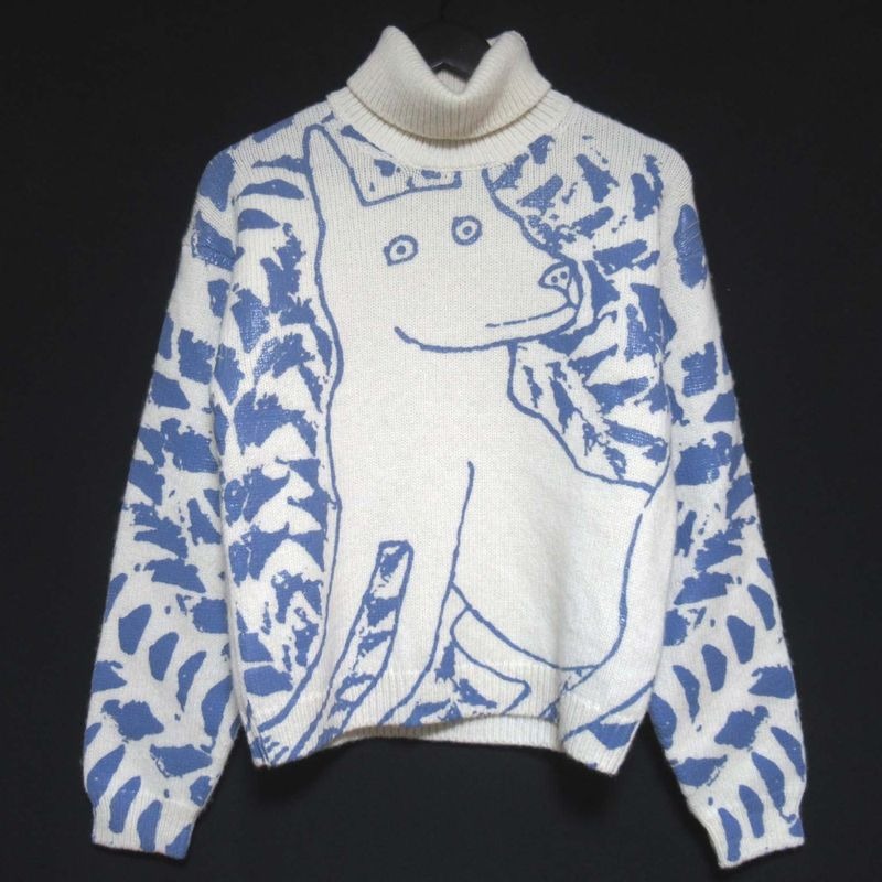Dior Homme and Hylton Nel Print Turtleneck Knit Sweater 25SS