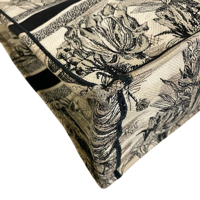 Christian DIOR Toile De Jouy Embroidery Book Tote Large Tote Bag Cabas  Brand